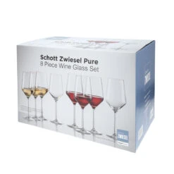 Schott Zwiesel Pure Red And White Wine Glasses Boxed Set 6+2 Free