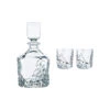 Nachtmann Sculpture Decanter And 2 Whiskey Tumblers, Set Of 3