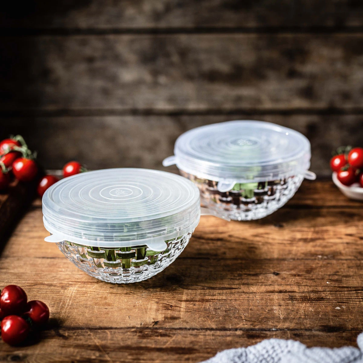 Nachtmann Dancing Stars Bossa Nova 6" Bowls With Silicone Lids, Pair 3 Nachtmann Dancing Stars Bossa Nova 6" Bowls With Silicone Lids, Pair