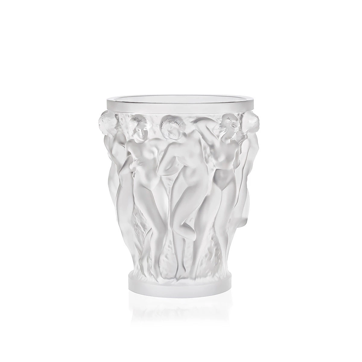 Lalique Bacchantes 5.75" Vase, Clear 3 Lalique Bacchantes 5.75" Vase, Clear