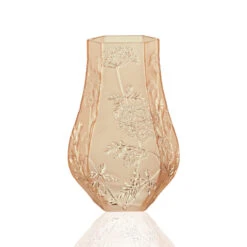 Lalique Ombelles 11.5" Vase, Gold Luster