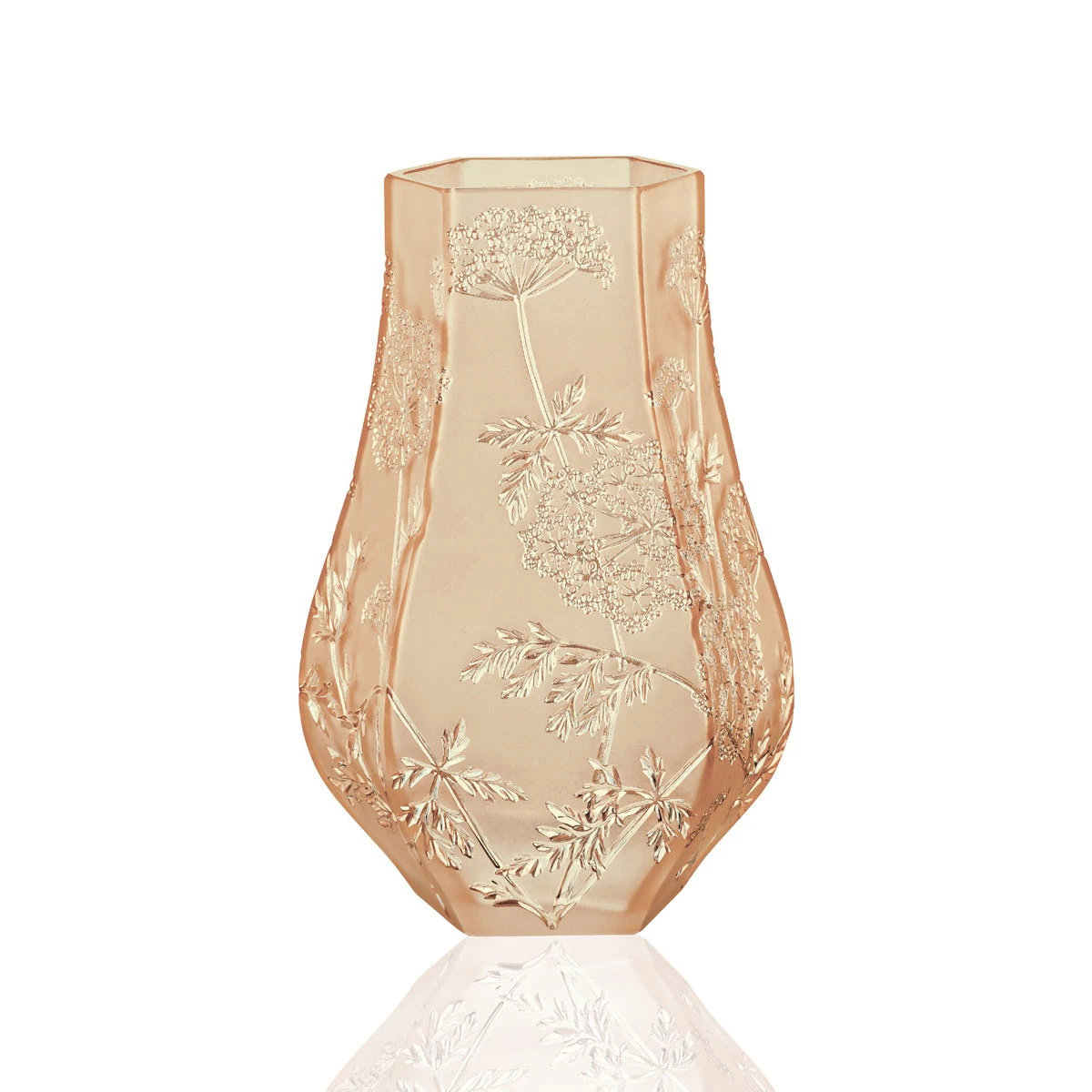 Lalique Ombelles 11.5" Vase, Gold Luster 3 Lalique Ombelles 11.5" Vase, Gold Luster