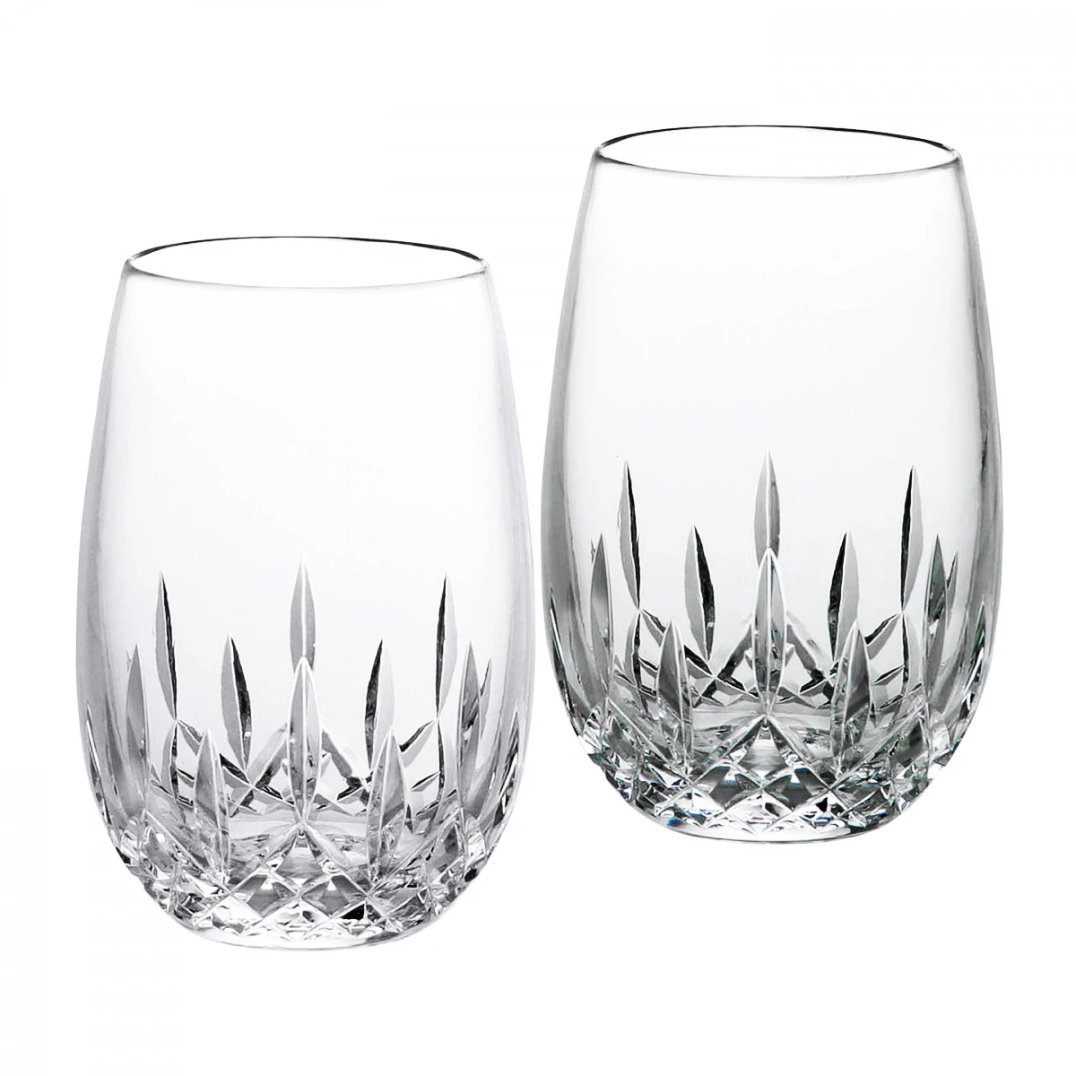 Waterford Crystal, Lismore Essence Stemless White Wine, Pair 3 Waterford Crystal, Lismore Essence Stemless White Wine, Pair