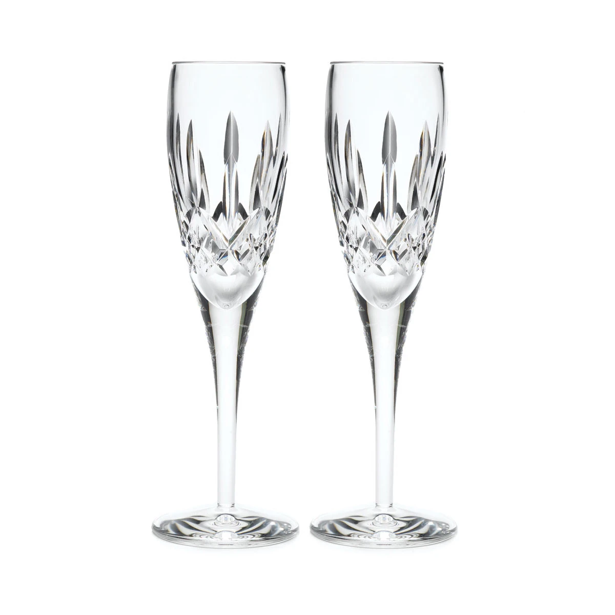 Waterford Crystal Lismore Nouveau Flutes, Pair 3 Waterford Crystal Lismore Nouveau Flutes, Pair
