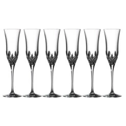 Waterford Crystal, Lismore Essence Crystal Flute, Boxed Set Of 6