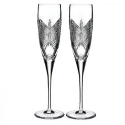 Waterford Crystal Happiness Toasting Champagne Flutes, Pair