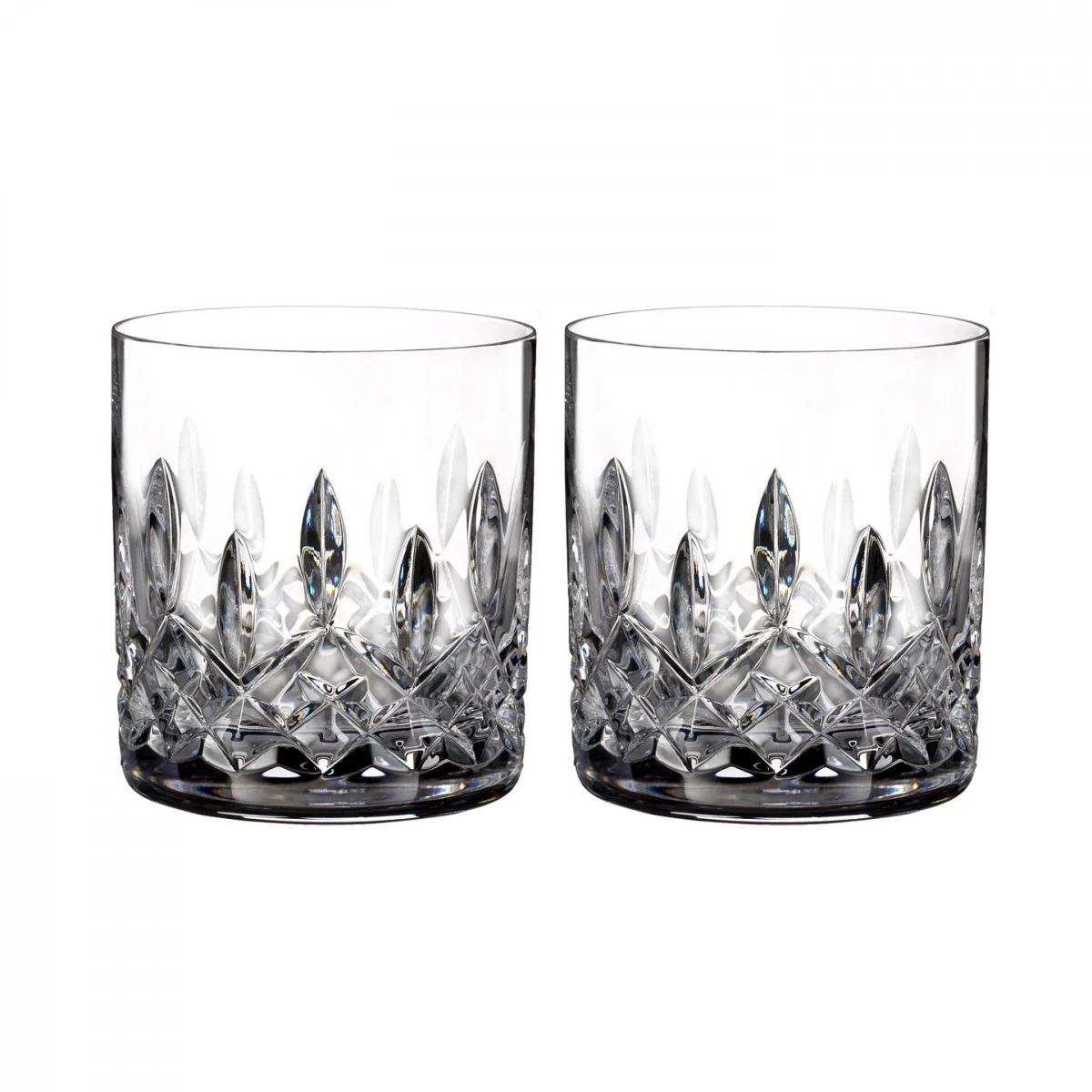 Waterford Crystal, Lismore 5 Oz Straight Sided Whiskey Tumblers, Pair 3 Waterford Crystal, Lismore 5 Oz Straight Sided Whiskey Tumblers, Pair