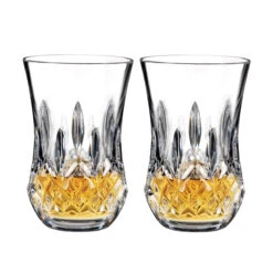 Waterford Lismore Flared Sipping Whiskey Crystal Tumbler, Pair