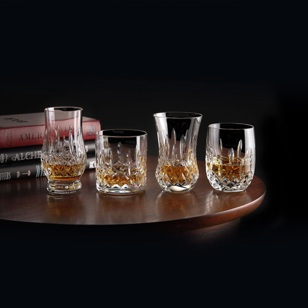 Waterford Crystal Lismore Whiskey Tumblers Mixed Set Of Four 4 Waterford Crystal Lismore Whiskey Tumblers Mixed Set Of Four - Image 2
