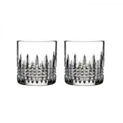 Waterford Lismore Diamond Straight Sided Whiskey Tumblers, Pair
