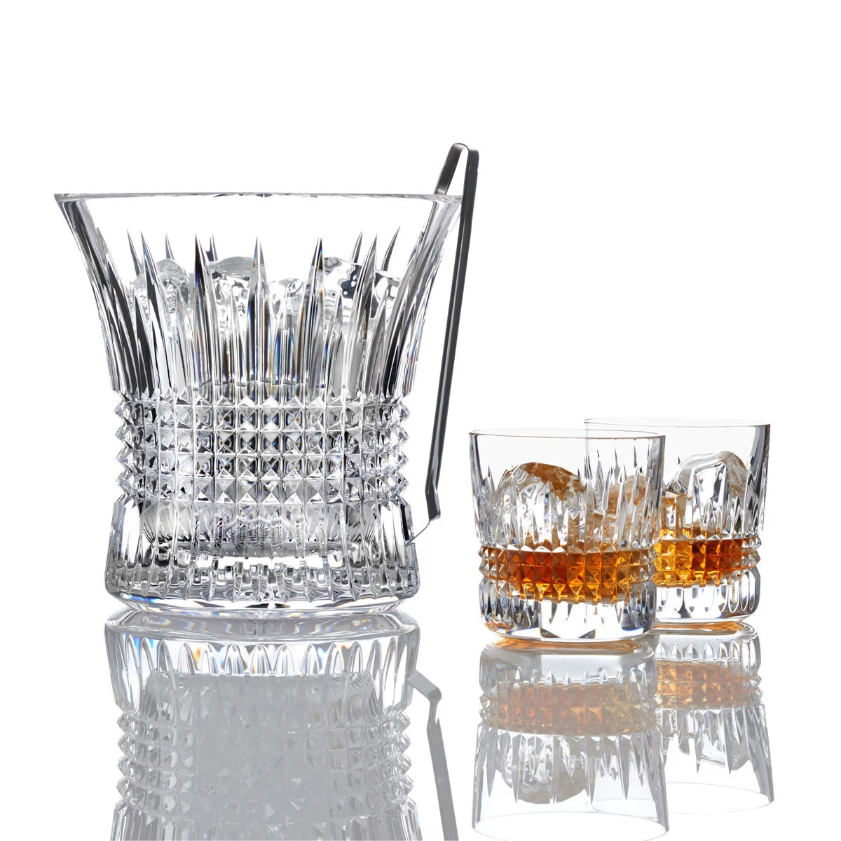 Waterford Lismore Diamond Straight Sided Whiskey Tumblers, Pair 4 Waterford Lismore Diamond Straight Sided Whiskey Tumblers, Pair - Image 2