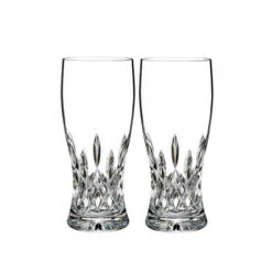 Waterford Lismore Pint Beer Glass, Pair