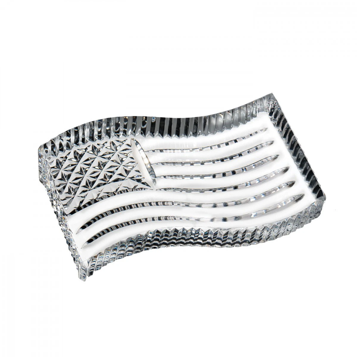 Waterford American Flag Crystal Paperweight 3 Waterford American Flag Crystal Paperweight