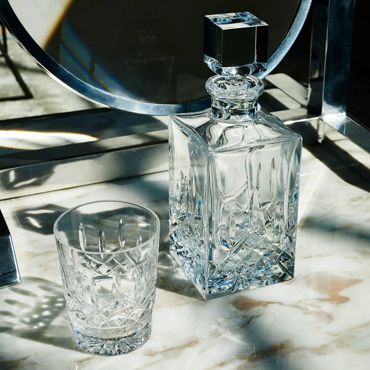 Waterford Crystal Lismore Square Decanter, Clear 4 Waterford Crystal Lismore Square Decanter, Clear - Image 2