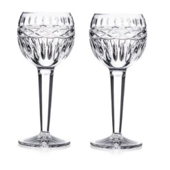 Waterford Crystal Kells Hock Wine Glasses, Pair