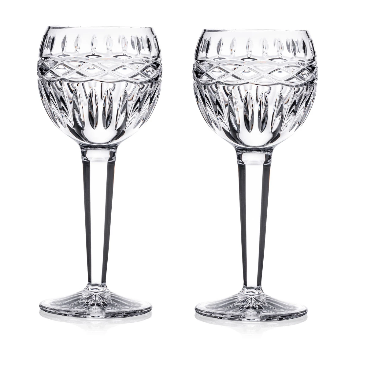 Waterford Crystal Kells Hock Wine Glasses, Pair 3 Waterford Crystal Kells Hock Wine Glasses, Pair