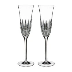 Waterford Crystal Lismore Diamond Essence Flute, Pair