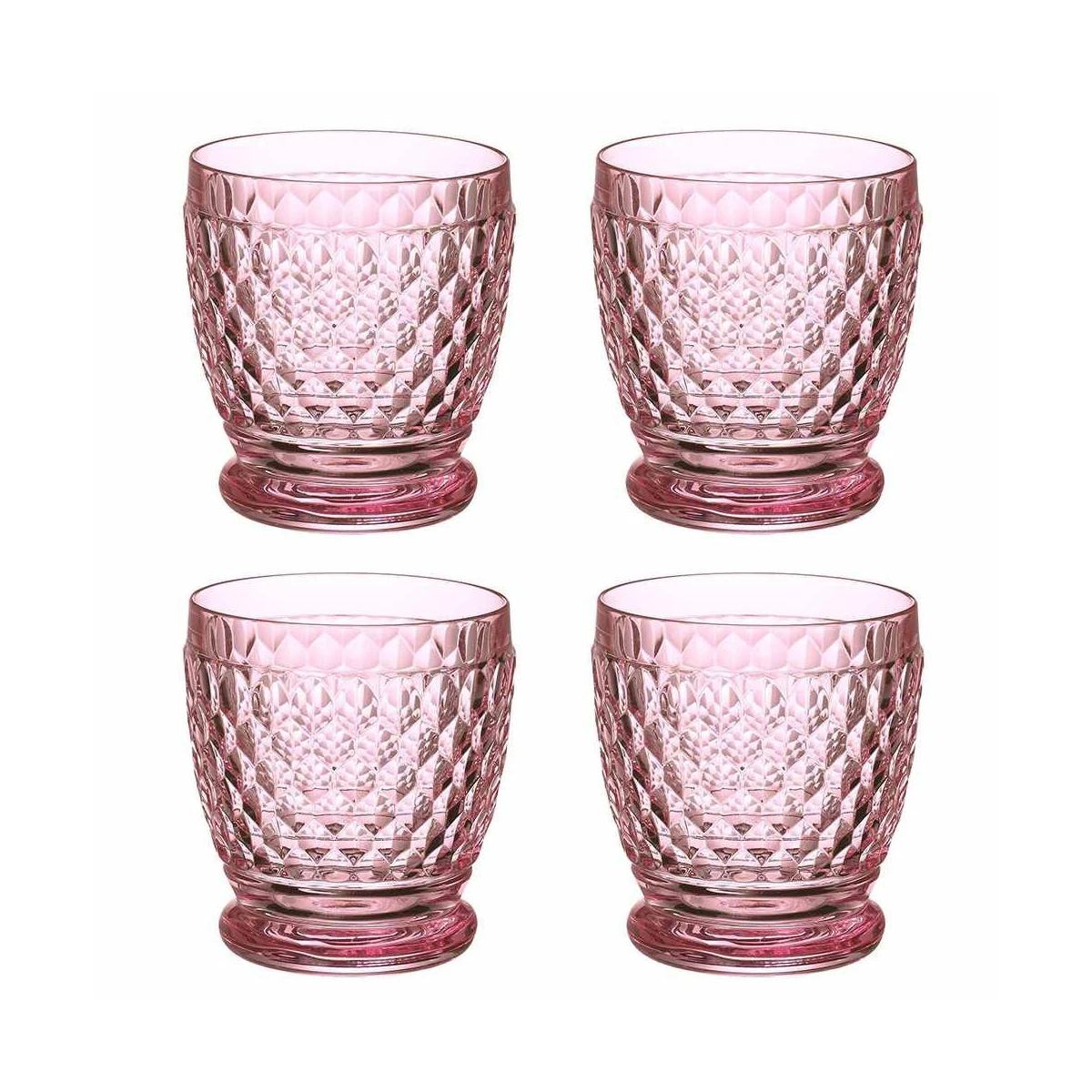 Villeroy And Boch Boston Colored DOF, Tumbler Set Of 4 Rose 3 Villeroy And Boch Boston Colored DOF, Tumbler Set Of 4 Rose
