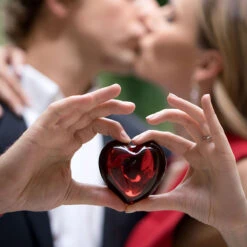 Baccarat Crystal, Puffed Cupid Heart, Ruby -Household Products Shop 1761585B a2