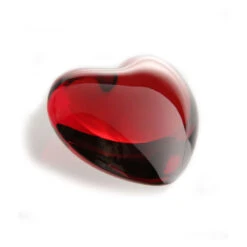 Baccarat Crystal, Puffed Cupid Heart, Ruby -Household Products Shop 1761585B bacc puffed redheart1200