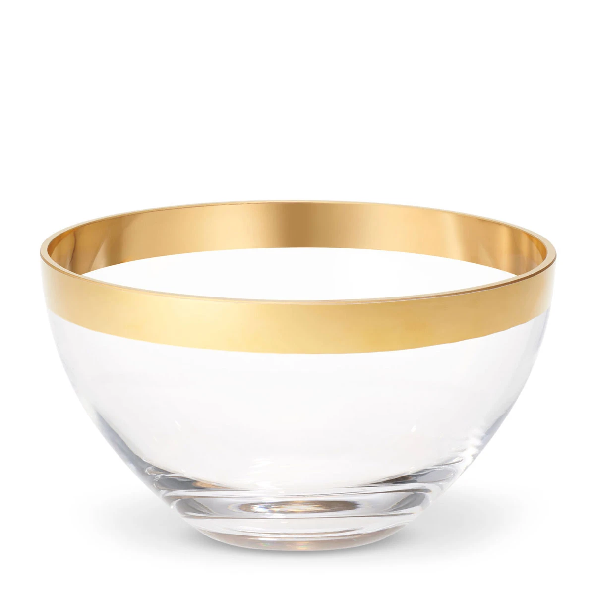 Aerin Gabriel Large Crystal Bowl, Clear, Gold 3 Aerin Gabriel Large Crystal Bowl, Clear, Gold