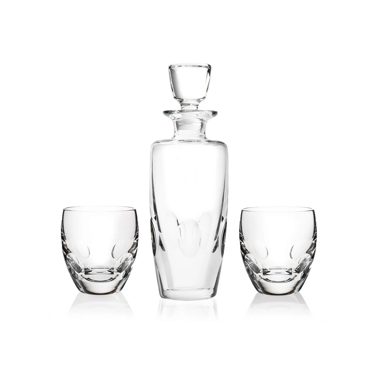 Steuben Verve Whiskey Decanter And 2 DOF Set 3 Steuben Verve Whiskey Decanter And 2 DOF Set