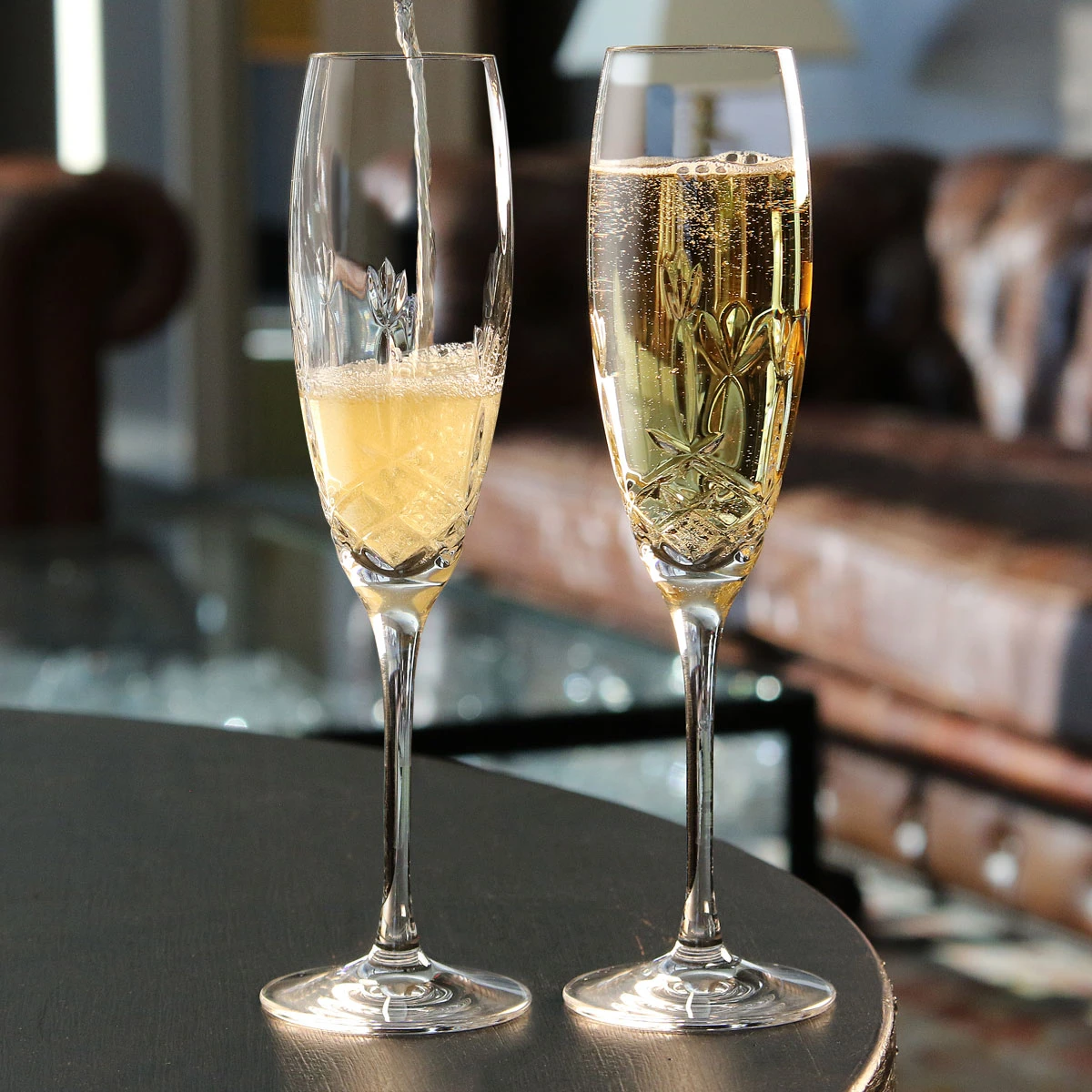 Cashs Ireland Hawthorne Fairy Champagne Toasting Flutes, Pair 4 Cashs Ireland Hawthorne Fairy Champagne Toasting Flutes, Pair - Image 2