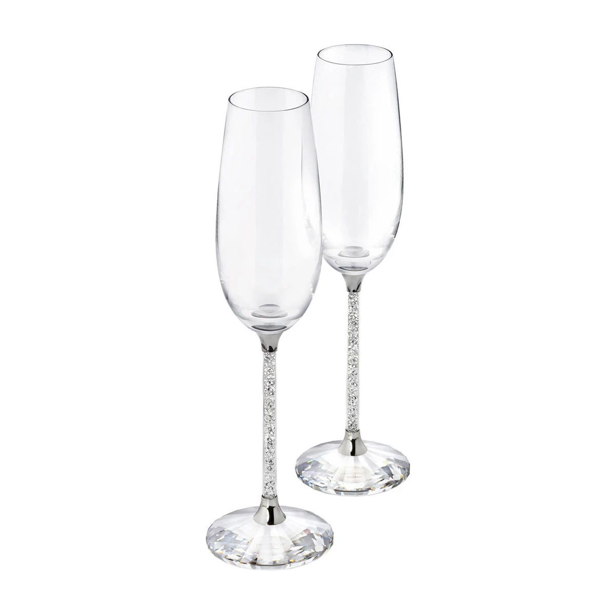 Swarovski Crystalline Toasting Flutes Pair 3 Swarovski Crystalline Toasting Flutes Pair