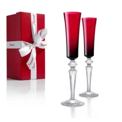Baccarat Crystal, Mille Nuits Flutissimo Crystal Flutes, Red, Pair -Household Products Shop 2810596B a5
