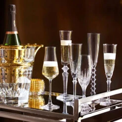 Baccarat Crystal, Mille Nuits Flutissimo Flutes, Clear, Pair