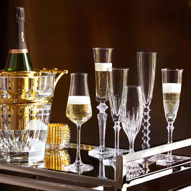 Baccarat Crystal, Mille Nuits Flutissimo Flutes, Clear, Pair 3 Baccarat Crystal, Mille Nuits Flutissimo Flutes, Clear, Pair