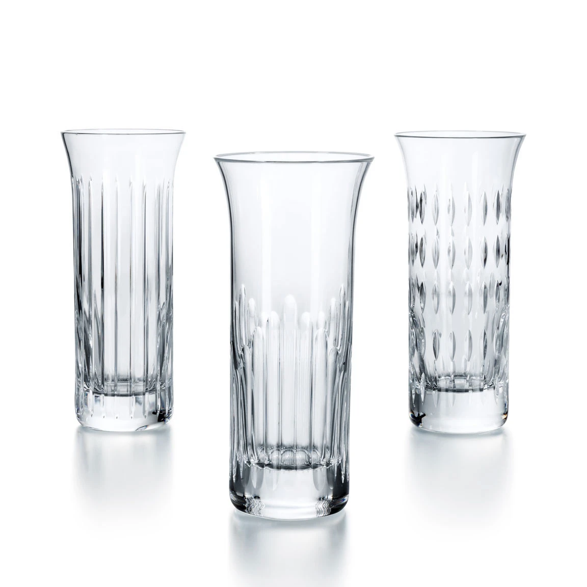 Baccarat Crystal, Flora Bud 7" Vases, Set Of 3 4 Baccarat Crystal, Flora Bud 7" Vases, Set Of 3 - Image 2