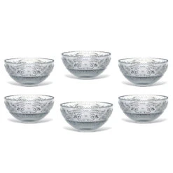 Baccarat Crystal, Arabesque 4.63" Crystal Bowls, Set Of Six