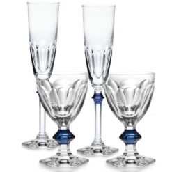 Baccarat Harcourt Eve Champagne Flutes, Blue Knob, Pair 7 Baccarat Harcourt Eve Champagne Flutes, Blue Knob, Pair -Household Products Shop 2811092B a3