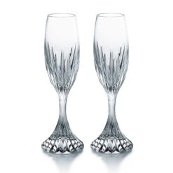 Baccarat Crystal, Massena Champagne Flutes, Pair -Household Products Shop 2811797B a1