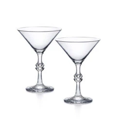 Baccarat Crystal Jean-Charles Boisset Passion Martini Glasses, Pair