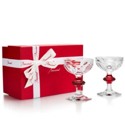 Baccarat Harcourt Champagne, Cocktail Coupe Red Knob Glasses, Pair 9 Baccarat Harcourt Champagne, Cocktail Coupe Red Knob Glasses, Pair -Household Products Shop 2814393B a3