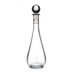 Waterford Crystal, Elegance Tall Crystal Decanter With Round Stopper, Platinum Band