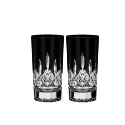 Waterford Crystal, Lismore Black Crystal Hiball Tumbler, Pair