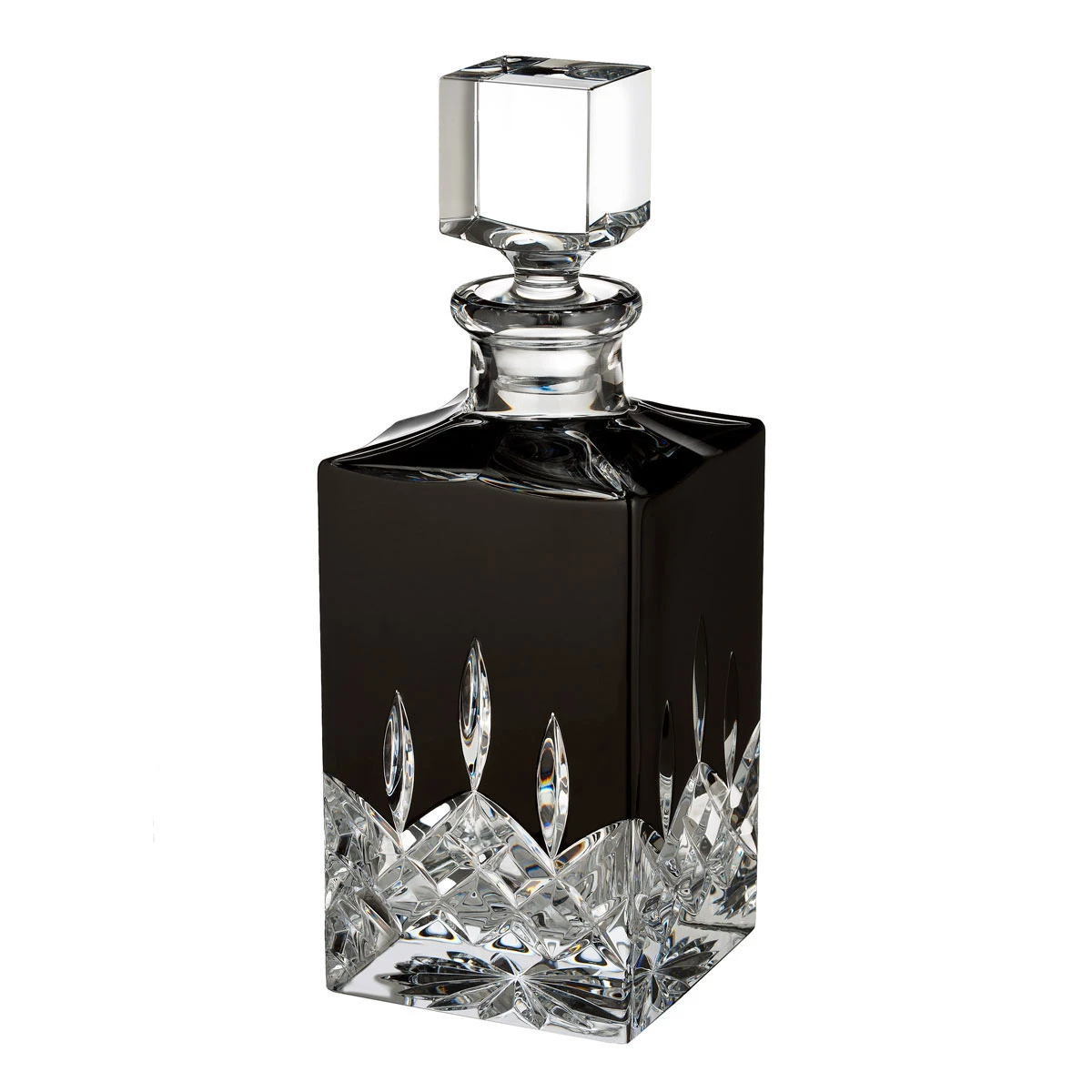Waterford Crystal Lismore Black Square Decanter 3 Waterford Crystal Lismore Black Square Decanter