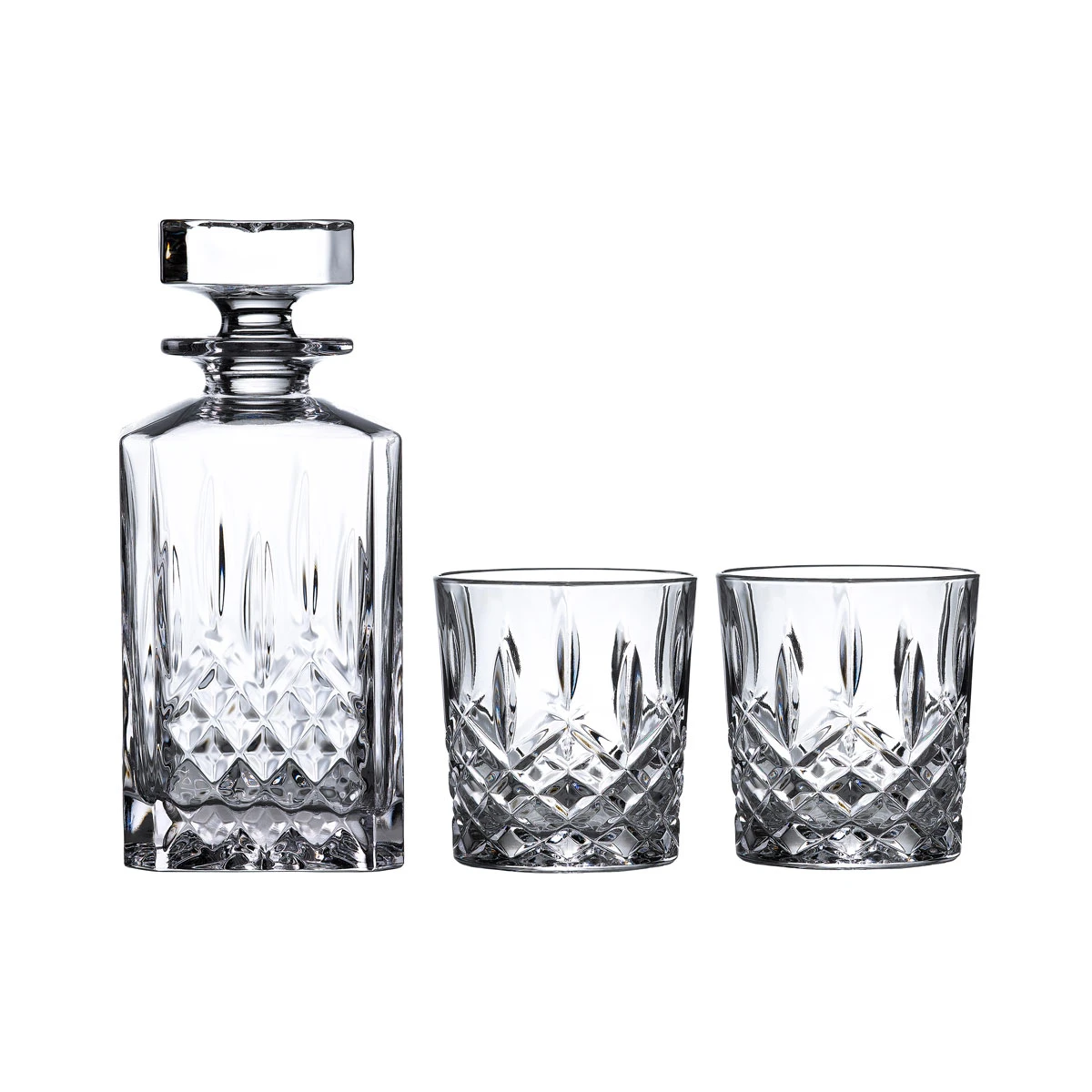 Marquis By Waterford, Markham Square Decanter And DOF Tumblers, Set 4 Marquis By Waterford, Markham Square Decanter And DOF Tumblers, Set - Image 2