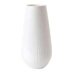 Wedgwood China 11.8" White Folia Tall Vase