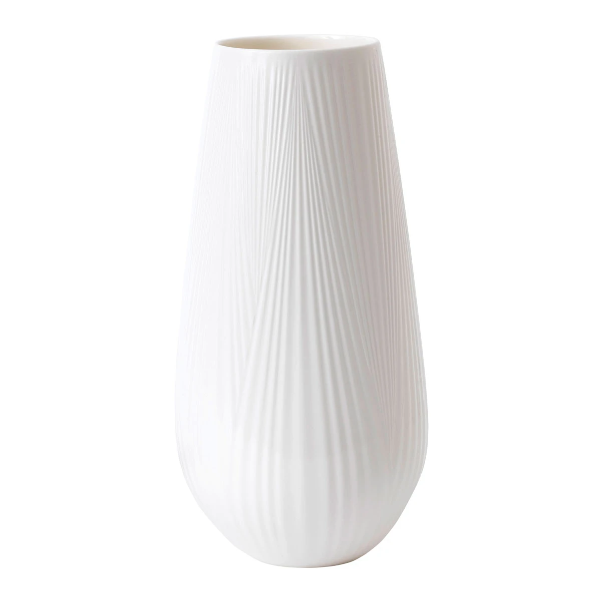 Wedgwood China 11.8" White Folia Tall Vase 3 Wedgwood China 11.8" White Folia Tall Vase