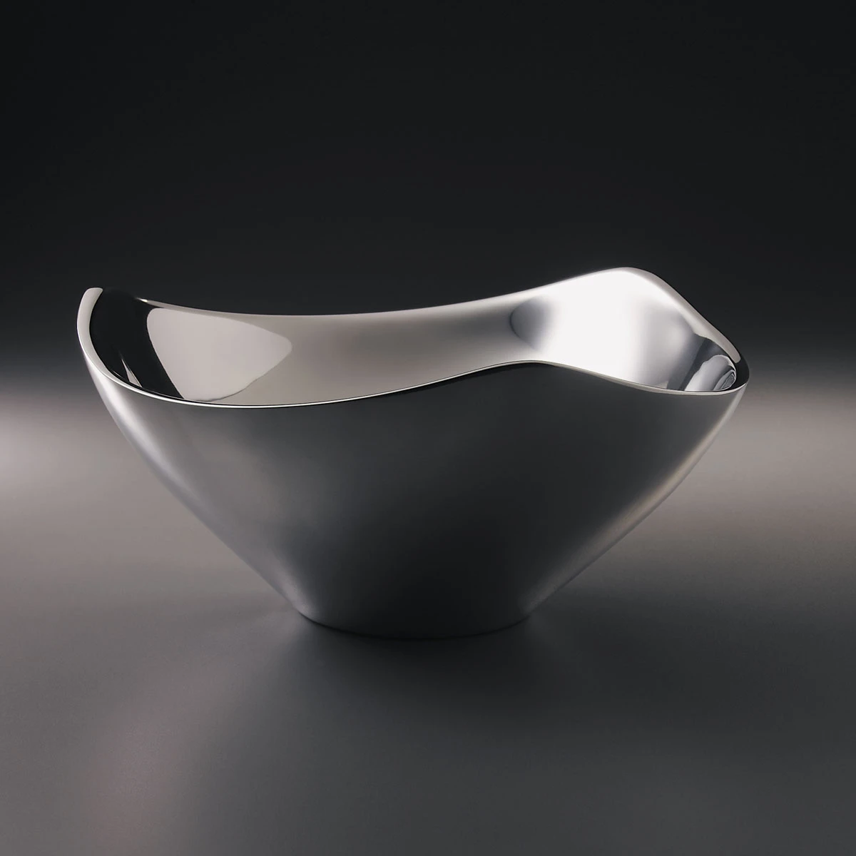 Nambe Metal Tri-Corner 1 Quart Bowl 4 Nambe Metal Tri-Corner 1 Quart Bowl - Image 2