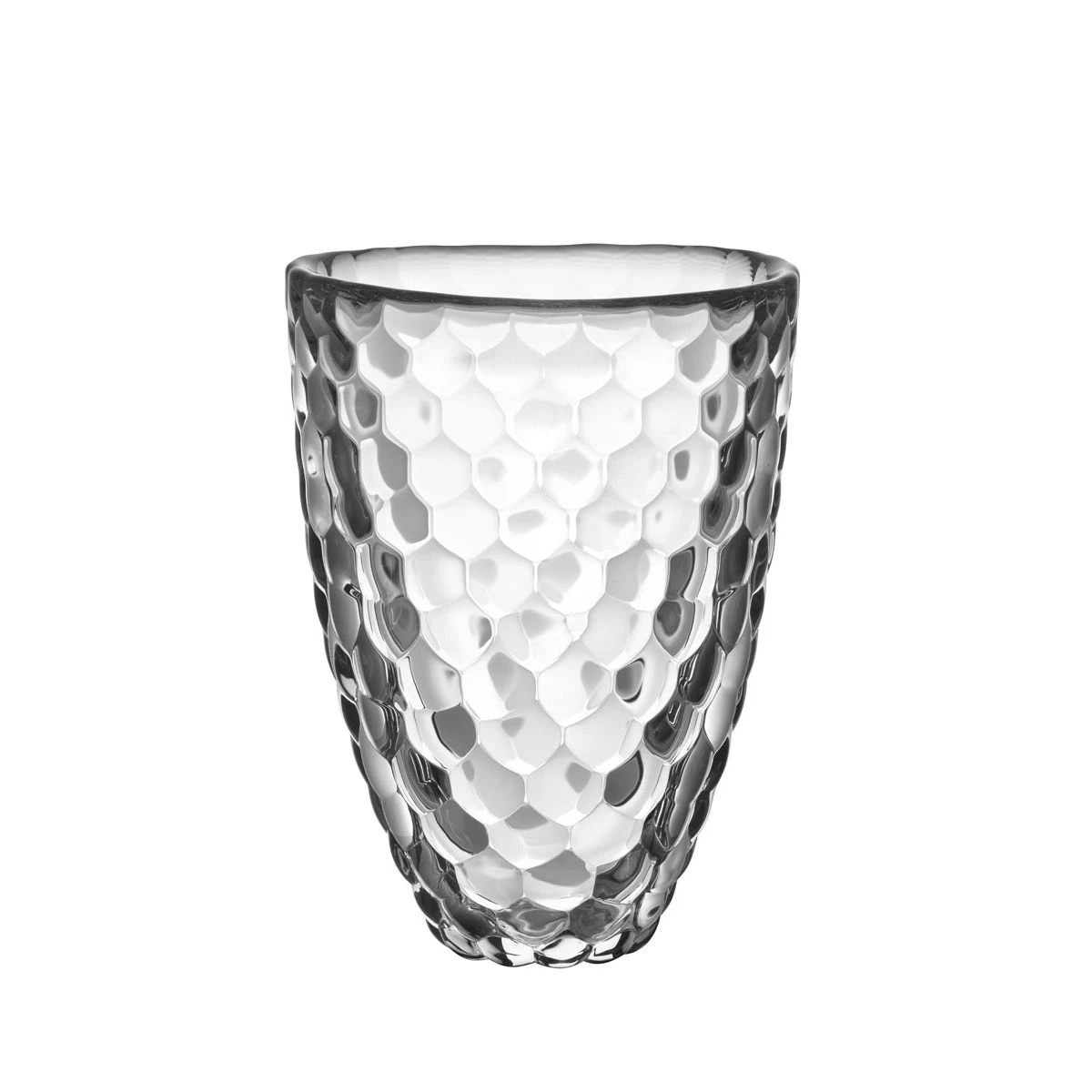 Orrefors Crystal 6.3" Raspberry Vase 3 Orrefors Crystal 6.3" Raspberry Vase