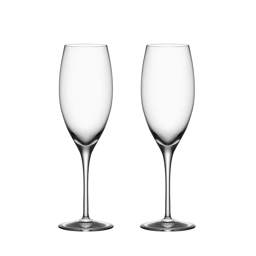 Orrefors Premier Champagne Flutes, Pair 3 Orrefors Premier Champagne Flutes, Pair