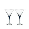 Orrefors Crystal, Intermezzo Blue Martini, Pair