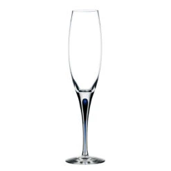 Orrefors Intermezzo Blue Champagne Crystal Flute, Single