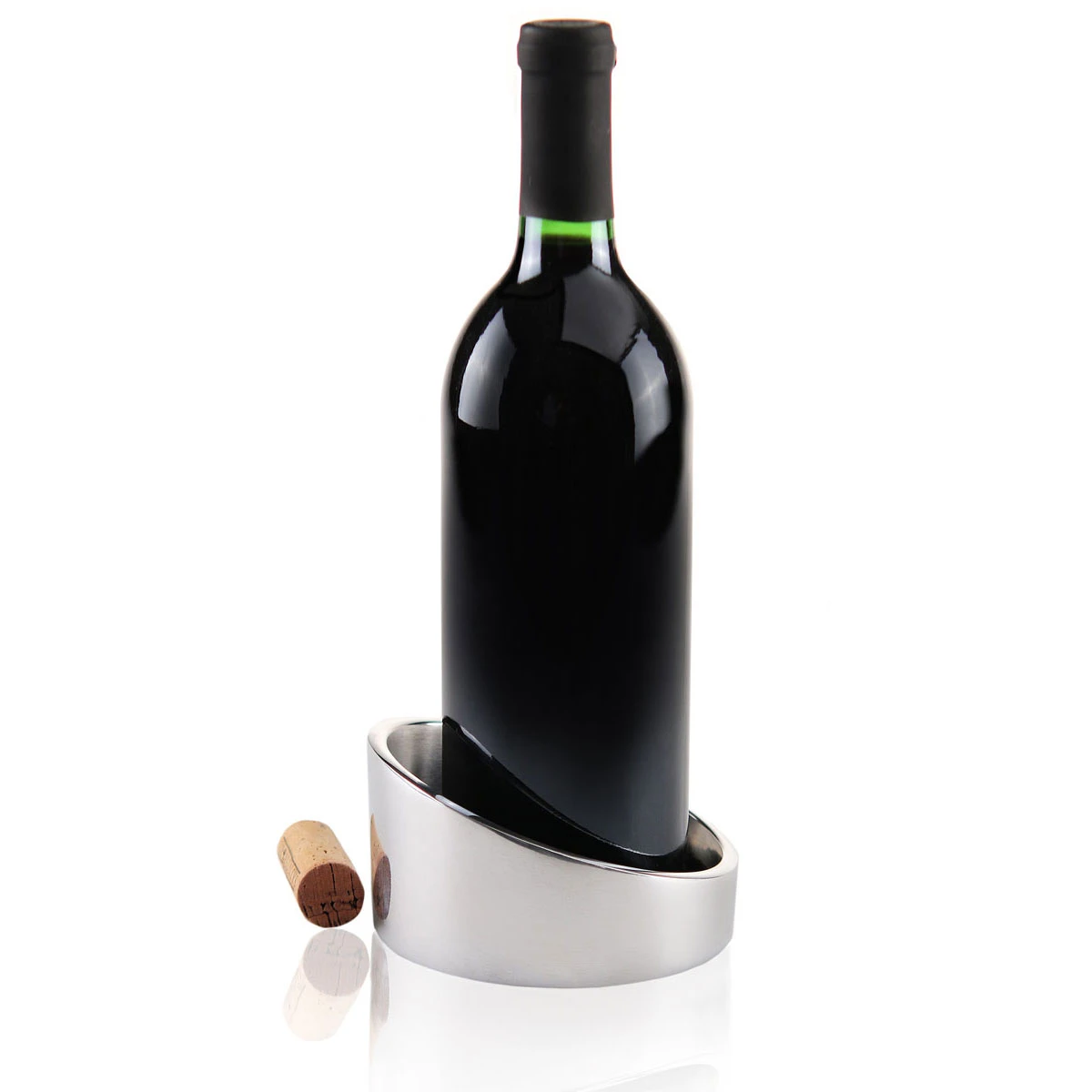 Nambe Metal Tilt Wine Bottle Coaster 3 Nambe Metal Tilt Wine Bottle Coaster