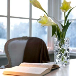 Orrefors Crystal, Sofiero 7.87" Cylinder Crystal Vase